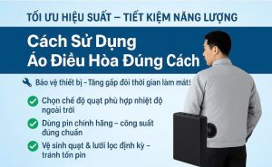 4 yếu tố giúp áo điều hòa tiết kiệm pin hơn
