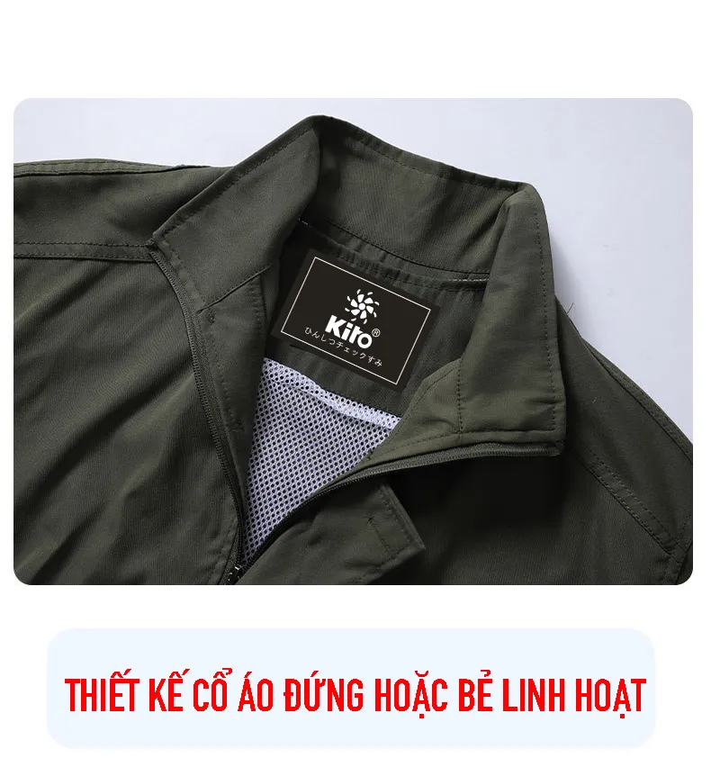 Chi tiết cổ áo điều hòa KITO KT05