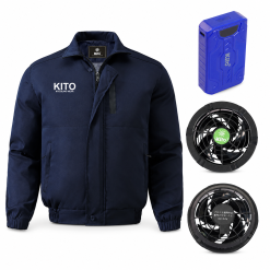Bộ Áo Điều Hòa KITO Chính Hãng KT05 Không Mũ 24V Pin 30000mAh Màu Xanh Than