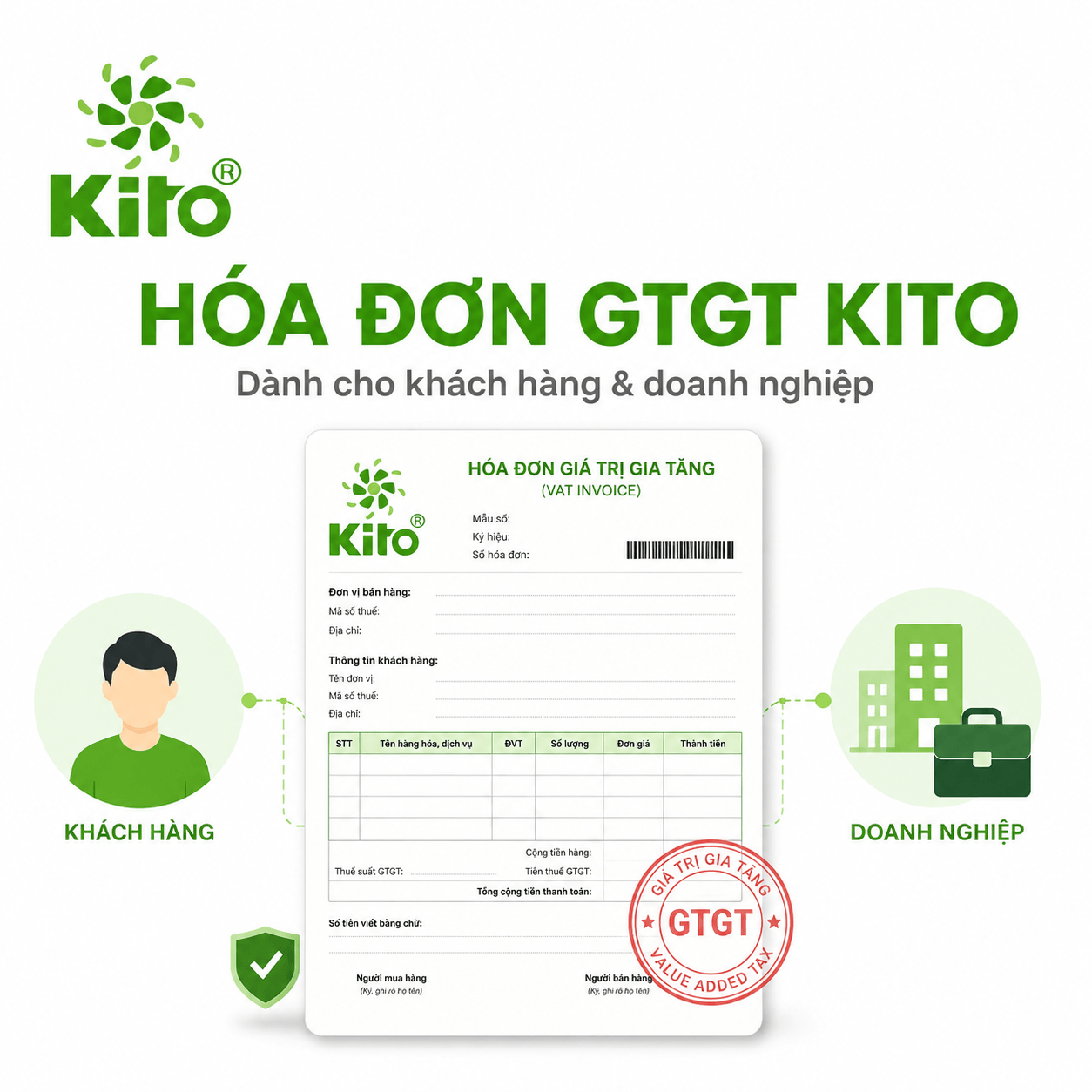 Hóa đơn mua hàng giúp xác minh thời gian bảo hành áo điều hòa KITO