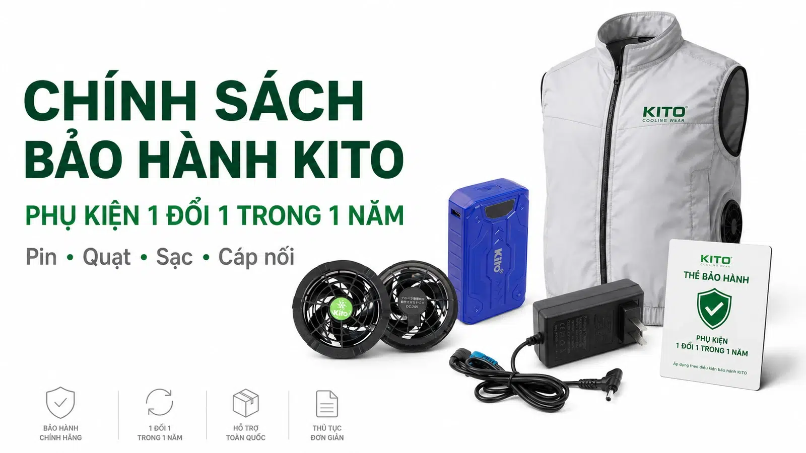 Thông tin chính sách cần kiểm tra khi chuẩn bị bảo hành KITO