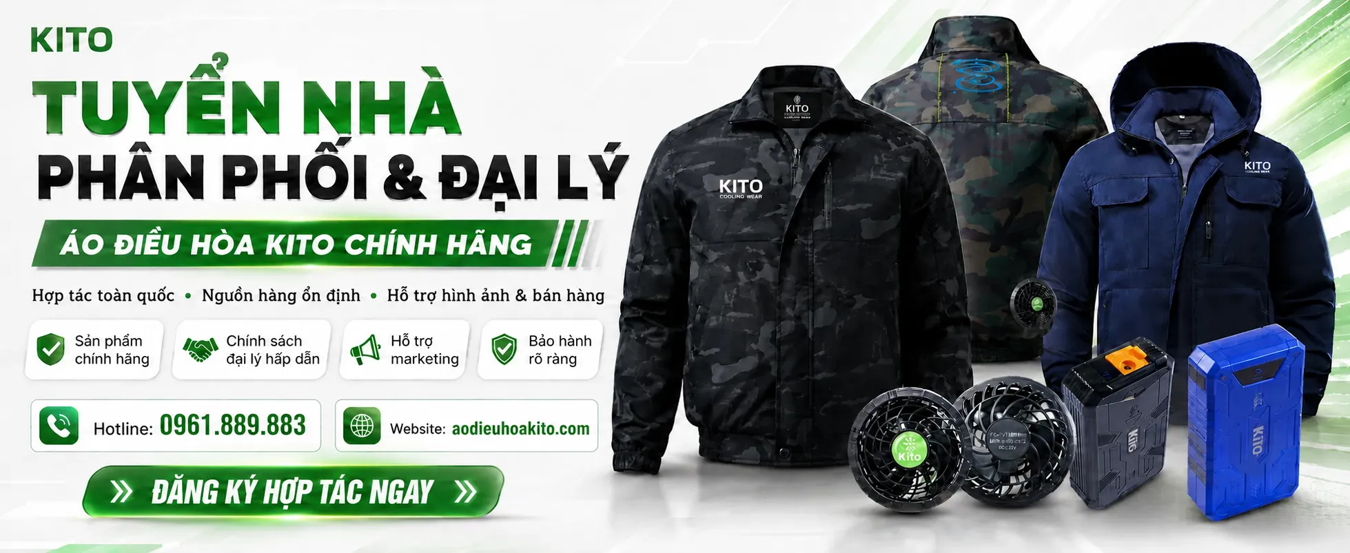 Tuyển nhà phân phối đại lý áo điều hòa KITO chính hãng trên toàn quốc