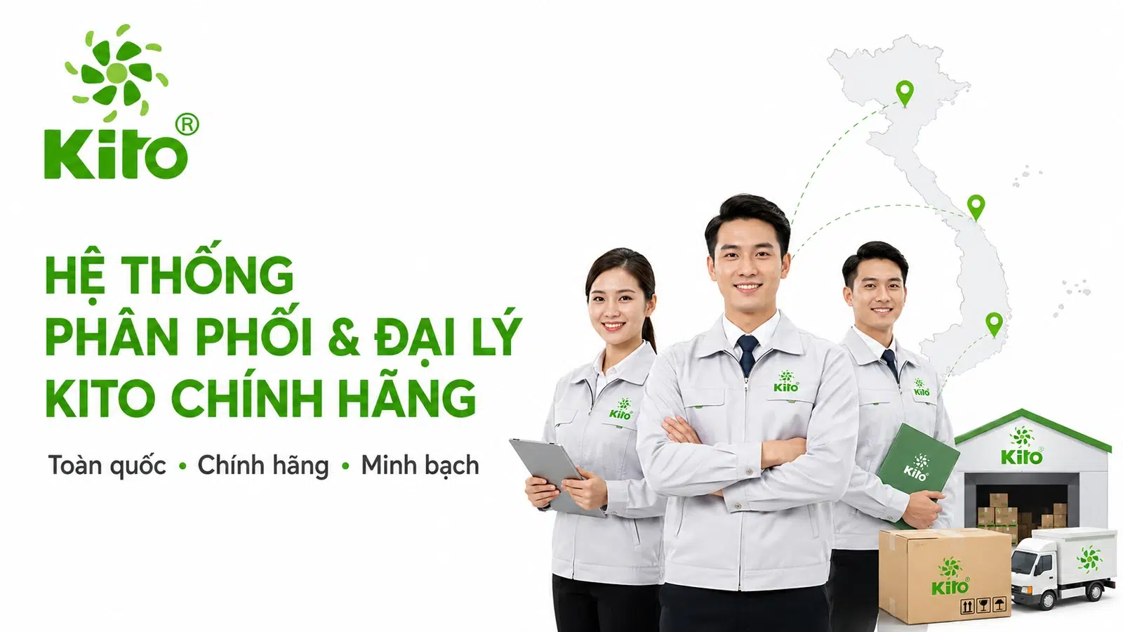 Hệ thống đại lý KITO chính hãng Hệ thống phân phối và đại lý KITO chính hãng